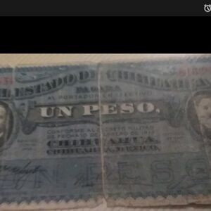 Vintage Blue One Peso Note